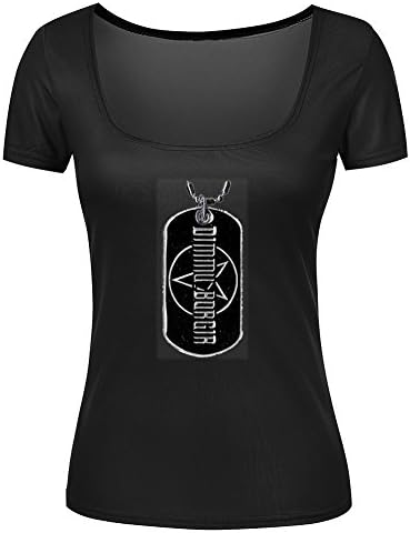 peern Tshirt Womens Scoop Neck 3D Black Short Sleeve Dimmu Borgir dimmu