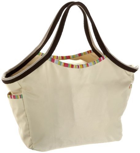 Prezzo Microfiber Striped Shoulder Bag