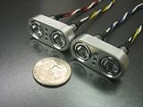 Extremely Small and Bright Custom Mini Dual Mount Flush LED Brake and Turn Signal Lights for All Motorcycles (Red)