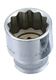 Pro-Auto 3/8"(9.5)DR. ウェーブソケット(インチ)12PT 7/16mm 0135014