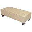 Tweed 15-Button Bench/ Cocktail Ottoman - Beige