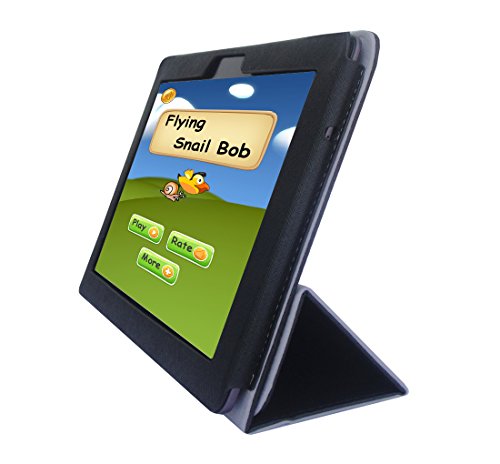 iShoppingdeals - for ASUS Transformer Pad Infinity TF700T Tablet Folding Folio Skin Cover Case, Black