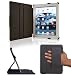 KHOMO Smart Leather Case Cover with Elastic Hand Strap and Stand for iPad Apple 2.