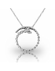 Palladium A Dazzling Swirl of Diamonds is a modern take on the classic circle pendant. 1 CTW