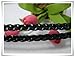 Black Headband Leatherette Double Braid Stretch Elastic H1804