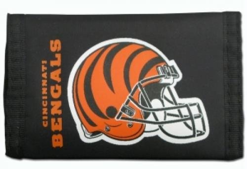 Caseys Distributing 2499499404 Cincinnati Bengals Nylon Trifold Wallet