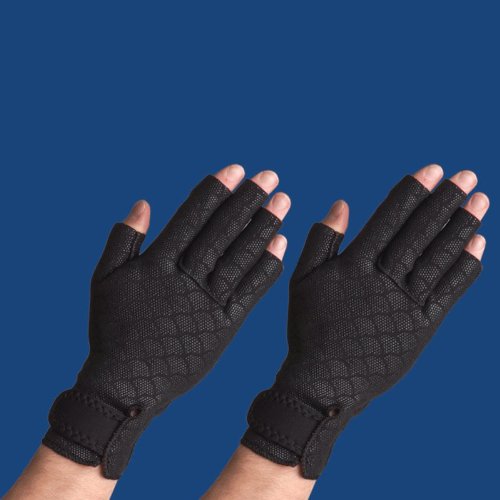 Thermoskin Premium Arthritic Gloves, Black, Large, Pair