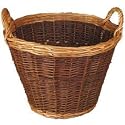 Large Two Tone Wicker Willow Log Fire Basket 5345