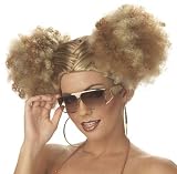 California Costumes Afro Pigtail Puffs 70s Disco Costume Blonde Brown Wig