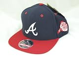MLB Men's Atlanta Braves Blockhead Snapback Cap (Navy/Red, Adjustable)
