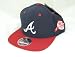 MLB Men's Atlanta Braves Blockhead Snapback Cap (Navy/Red, Adjustable)