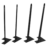 ローテーブル脚　斜める鉄脚　DIY素材　チェアレッグ　16インチ　ブラック　４本