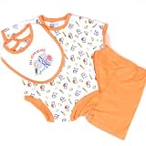 Baby Avenue 3-Piece Set Orange All-Star Bears - Size 3 - 6 Months