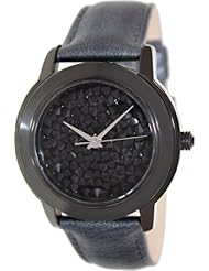 Dkny Womens NY8434 Grey Leather Analog Quartz Watch with Black Dial