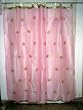 Window Treatment-2 Organza Baby Pink Base with Mirror Starburst Embroidered India Curtain Panels 92