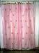 Window Treatment-2 Organza Baby Pink Base with Mirror Starburst Embroidered India Curtain Panels 92