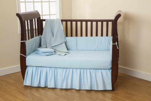 American Baby Company 5-Piece Cotton Percale Crib Set, Blue