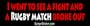I went to fight and a Rugby match broke out - funny bumper stickers (Large 14x4 inches)