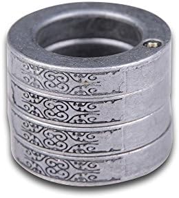 RockFire Chinese Kung fu Outdoor Multiple-Use Transformable Alloy Steel Magic ring(White)