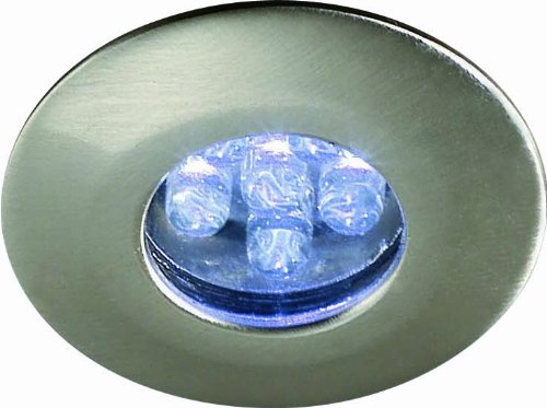 Massive 59050/17/15 5er-LED-Einbauset, stahl geb&uuml;rstet, 1 x 4,3 Watt 12V inklusiv 5 Module mit je 6LED, &oslash; 40 mm, inklusiv Trafo