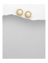Fresh Water Pearls Earrings In 92.5 Sterling Silver