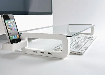 UBOARD SMART - USB Multiboard for your iMac and iPhone (Built-in 3 Port USB 2.0 Hub) - White