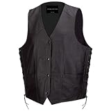 Rebel Ryder Premium Solid Leather Vest with Laces
