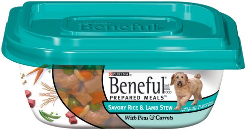 Beneful Prepared Meals Savory Rice & Lamb Stew, 10-Ounce Plastic Container (Pack of 16)