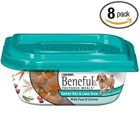 Beneful Dog Food Prepared Meals Savory Rice & Lamb Stew, 10-Ounce Plastic Containers (Pack of 8)
