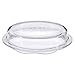 Cuchina Safe 2-in-1 Cover ‘n Cook Vented Glass Microwave Plate Cover and Baking Dish; Easy to Grip for Baking and Serving
