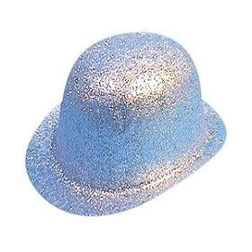 Bowler Hat Glitter Silver