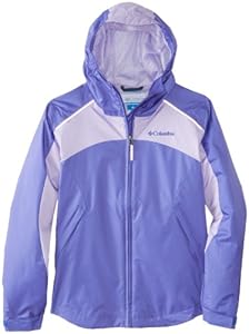 Columbia Girls 7-16 Wet Reflect Jacket, Purple Lotus, Large