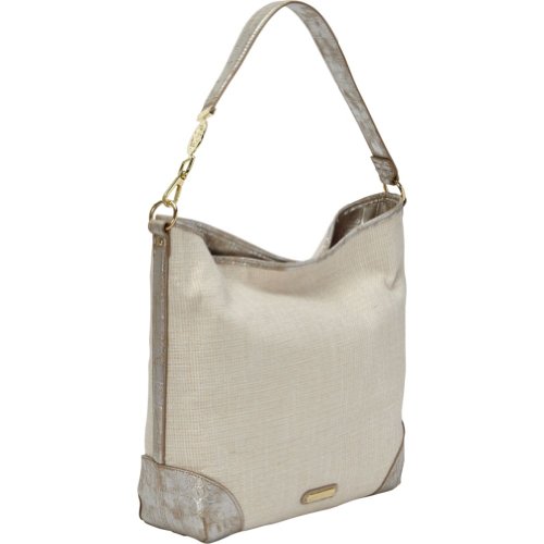 Anne Klein Sunshine Straw Hobo Lg Shoulder Bag