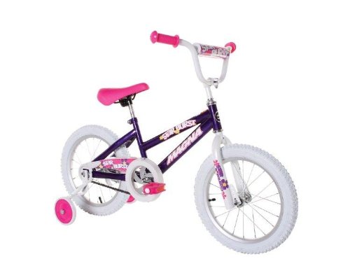 Dynacraft Magna Starburst Girl's Bike (16-Inch, Purple/White/Pink)
