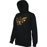 Nintendo Legend of Zelda Gold Foil Triforce Mens Pullover Hooded Sweatshirt - EXCLUSIVE!