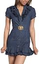Apple Bottoms Juniors' Ruffle Detail Denim Dress