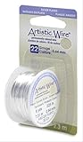Artistic Wire, 22 Gauge 8 Yards/Pkg, Natural Non-Tarnish Silver