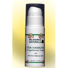 Fem-Harmony Progesterone Cream with Wild Yam & Balancing Herbs 3 oz. Pump