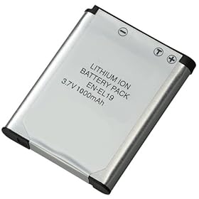 Nikon Coolpix S3100 Digital Camera Battery Lithium-Ion (1000 mAh 3.7V) - Replacement for Nikon EN-EL19 Battery