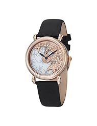 Stuhrling Original Womens 715.03 Vogue Jezebel Analog Display Swiss Quartz Black Watch