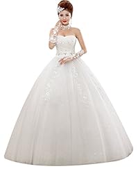 Strapless Organza/Satin Floor Length Lace Bandage Dress/Wedding Dress 