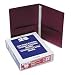 Oxford 57757 Twin Pocket Portfolios with Three Tang Fasteners, Burgundy, 25/box