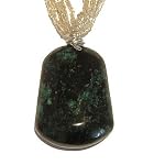 Turquoise Necklace 03 Multi-strand Green Black Chunky Beaded Crystal Healing 28