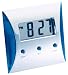 Natico Digital Alarm Clock, Matte Silver/Blue (10-P1144B)