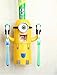 Despicable me Auto Automatic Toothpaste Dispenser + 2 Toothbrush Holder Set Wall Mount Stand for Lover(single Eye)
