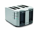 Toastess DLTT672 4-Slice Electronic Toaster, Stainless Steel