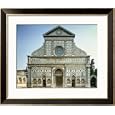 Facade of Santa Maria Novella, circa 1458-70 Framed Art Poster Print by Leon Battista Alberti, 33x27