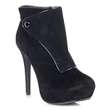 Bamboo 'Caliber-03' Button Flap Bootie