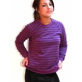 Buy American Apparel Unisex Stripe Fleece Raglan Pullover RSASTF454 by American Apparel