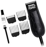 Wahl Professional Peanut Classic Clipper/Trimmer, Lightweight with Ergonomic Design, Features 4 Blade Guides 1/8"-1/2", Cleaning Brush, Blade Guard and Wahl Oil Included, Black Finish